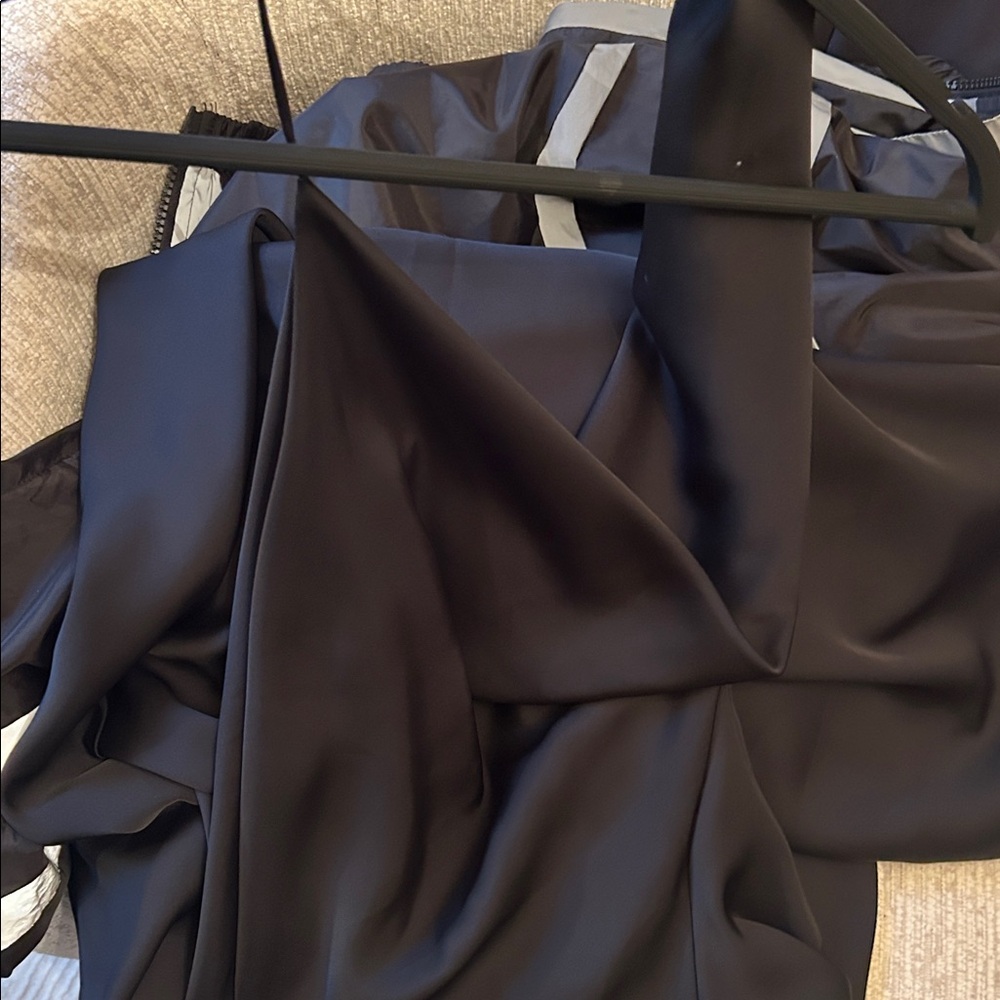 Zara Black Satin Dress